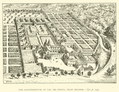 Charterhouse of Val de Cristo, nær Segorbe (gravering) av Henry William Brewer