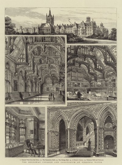 Holloway College og Sanatorium ved Virginia Water av Henry William Brewer