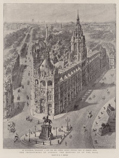 Forbedringen av London, åpningen av kjøpesenteret av Henry William Brewer