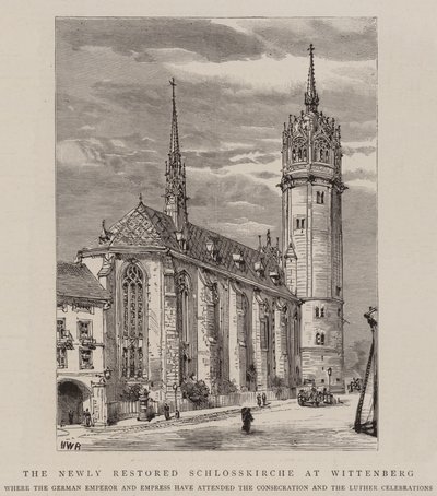 Den nylig restaurerte Schlosskirche i Wittenberg av Henry William Brewer