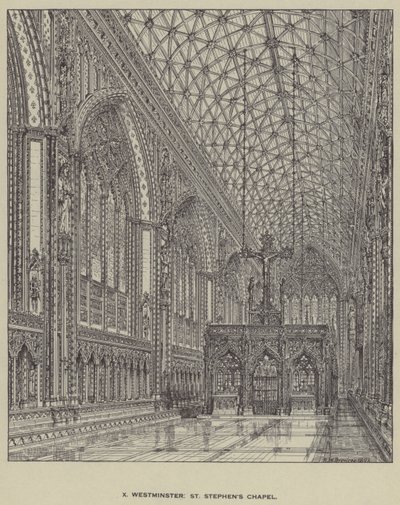 Westminster, St Stephens Chapel av Henry William Brewer