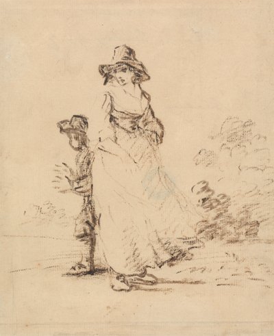 En landsgutt og jente av Henry William Bunbury