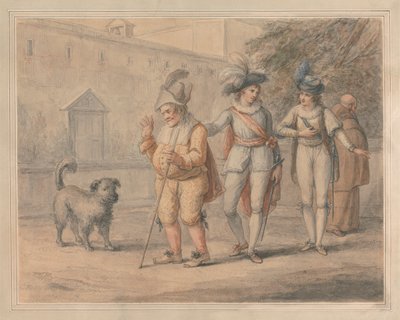 Launce lærer hunden krabbe av Henry William Bunbury