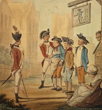 "Rekrutter", utgitt 1780 av Henry William Bunbury