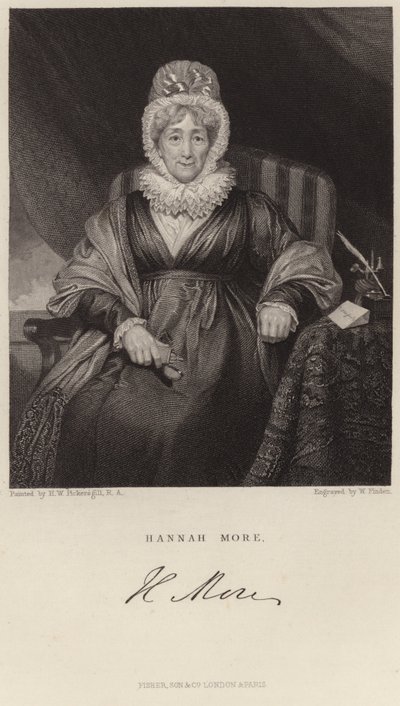 Portrett av Hannah More av Henry William Pickersgill