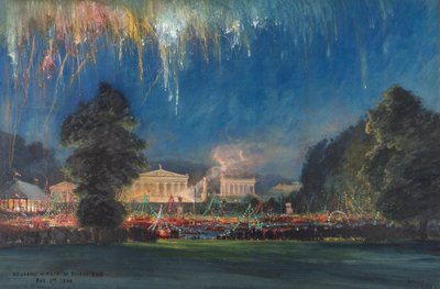 "Souvenir of Fête at Bourne End", New York Lodge, Buckinghamshire, 1. august 1908 av Henry William Woolls