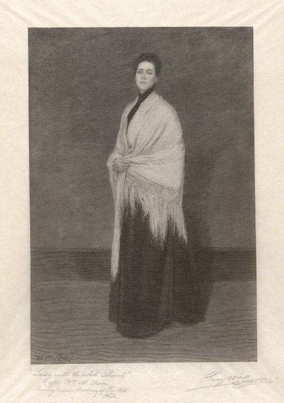Dame med det hvite sjalet av Henry Wolf