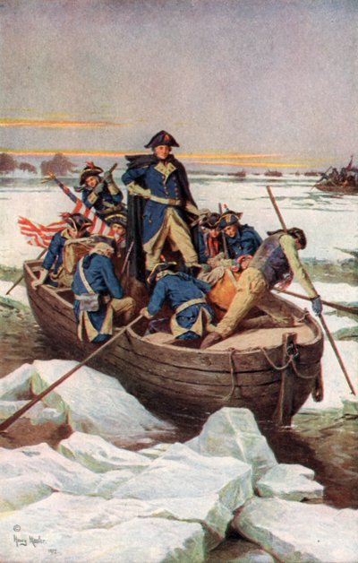 George Washington krysser Delaware av Henry after Mosler