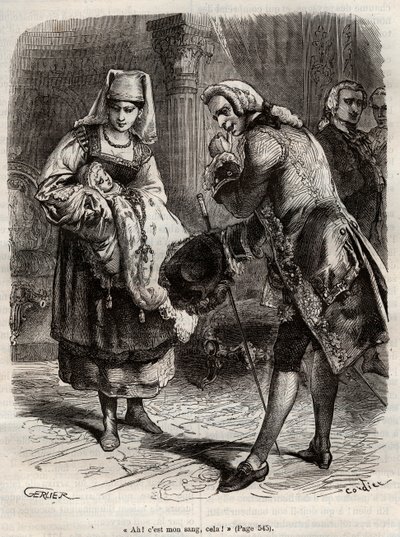 Fødselen til Louise Auguste, hertuginne av Augustenborg (gravering) av Henry de Kock