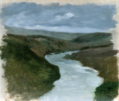 Landskap fra elven Dnepr, ca. 1878-89 av Henryk Hipolit Rodakowski