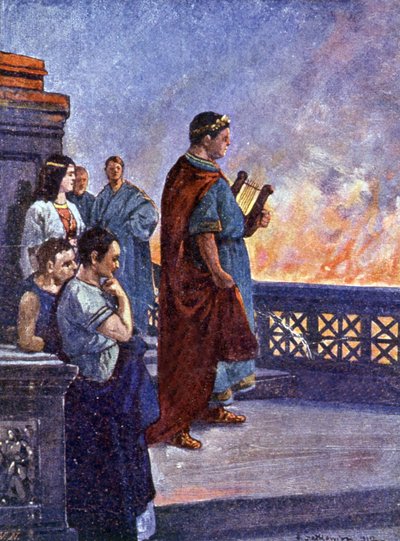 Nero ser på Roma som brenner av Henryk Sienkiewicz