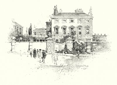 Chesterfield House, London, i 1790 (litho) av Herbert (after) Railton