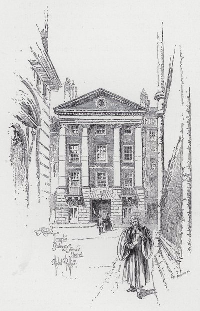 Middle Temple Gateway from the Strand (gravering) av Herbert (after) Railton