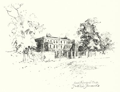 Samuel Richardsons hus, North End, Hammersmith (litho) av Herbert (after) Railton