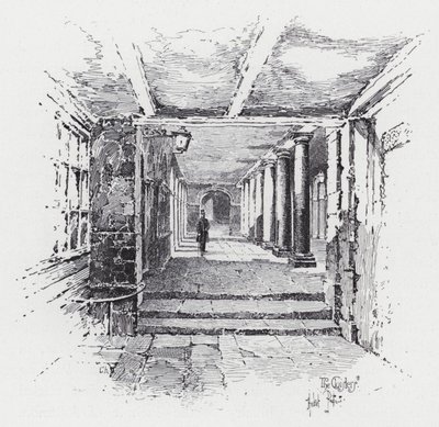 The Cloisters (gravering) av Herbert (after) Railton