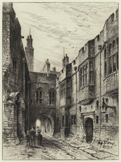 The Norman Gateway (gravering) av Herbert (after) Railton