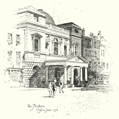 Pantheon, Oxford Street, London av Herbert (after) Railton
