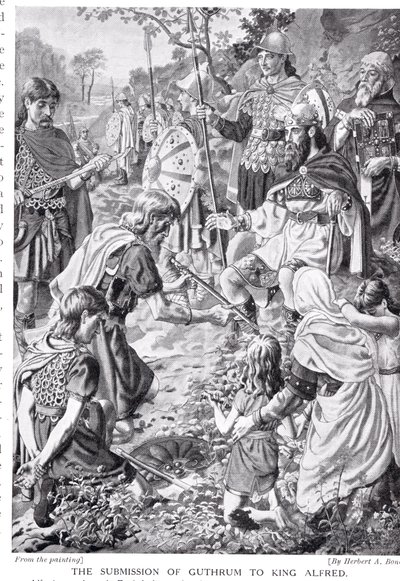 The Submission of Guthrum til kong Alfred, illustrasjon fra 