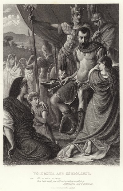 Volumnia og Coriolanus, Coriolanus, Akt V, Scene III av Herbert Alfred Bone