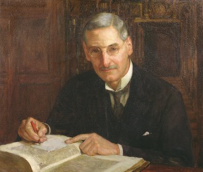 Portrett av Percy Stafford Allen (1869-1933) president for Corpus Christi College, Oxford og Erasmus-stipendiat av Herbert Arnould Olivier