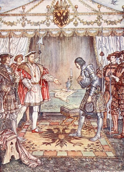 Bayard presenterte for Henry VIII, illustrasjon fra 