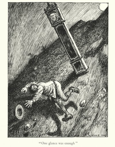 Ingoldsby Legends: «Se på klokken!» (litografi) av Herbert Cole