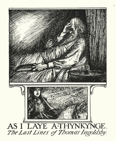 Ingoldsby Legends: As I Laye A-thynkynge (litho) av Herbert Cole