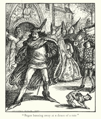 Ingoldsby Legends: Blasphemerens advarsel (lito) av Herbert Cole