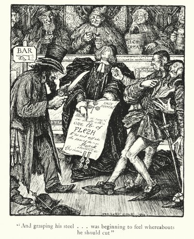 Ingoldsby-legender: Kjøpmannen i Venedig (lito) av Herbert Cole