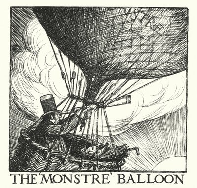 Ingoldsby-legender: «Monstre»-ballongen (lito) av Herbert Cole