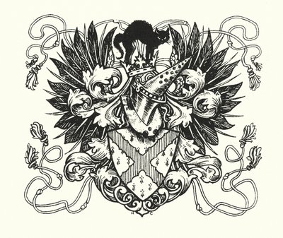 Ingoldsby Legends: Illustrasjon av tittelsiden (lito) av Herbert Cole