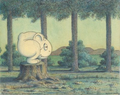 Et usedvanlig fredelig øyeblikk, ca. 1910 av Herbert E. Crowley