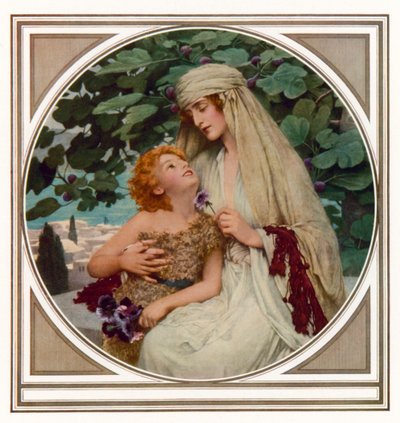 A Morning in Galilea (farge litho) av Herbert Gustave (after) Schmalz