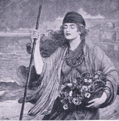 Nydia, den blinde jenta i Pompeii, illustrasjon fra The World