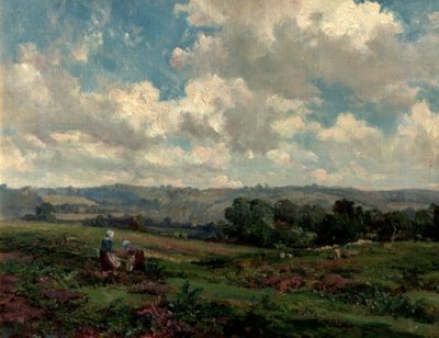 Fields i Surrey, 1890 av Herbert Hughes Stanton