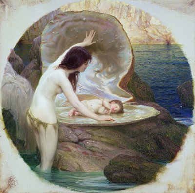 A Water Baby, ca. 1900 (olje på lerret) av Herbert James Draper