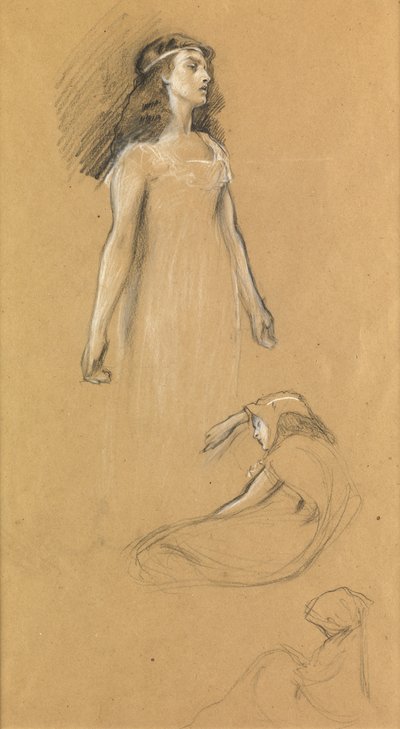 Studie for "Tristram og Yseult", ca.1901 av Herbert James Draper