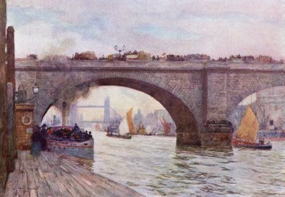 An Arch of London Bridge (farge litho) av Herbert Menzies (after) Marshall