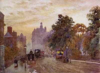 Vestover fra Hyde Park Corner (farge litho) av Herbert Menzies (after) Marshall