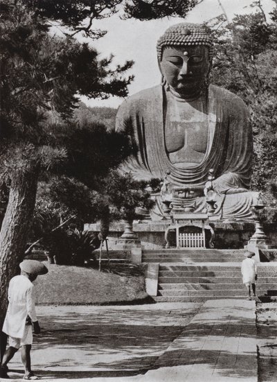 Amida, Buddha (s/hvitt bilde) av Herbert Ponting