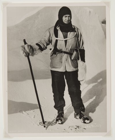 Kaptein Scott (1868-1912) under Terra Nova-ekspedisjonen (1910-13) til Sydpolen (bromidtrykk) av Herbert Ponting