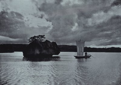 Kveld på Innsjøen (s/hvitt bilde) av Herbert Ponting