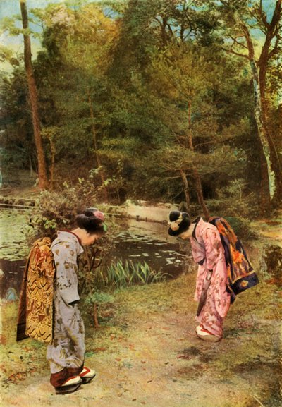 Hilsen på tempelområdet, 1910. av Herbert Ponting