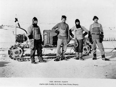 Motorfest - Lashly, Day, Evans og Hooper, 1911 av Herbert Ponting