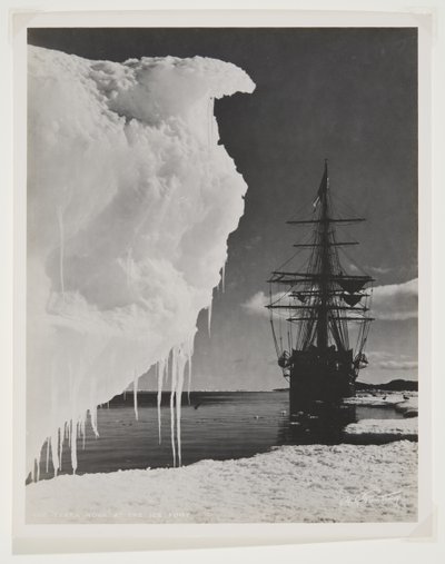Terra Nova ved isfoten (bromidtrykk) av Herbert Ponting