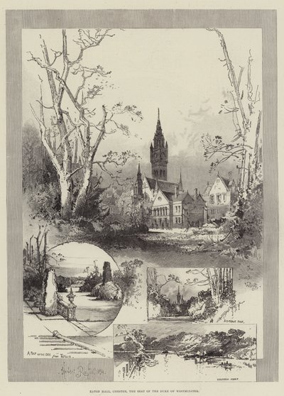 Eaton Hall, Chester, setet til hertugen av Westminster av Herbert Railton
