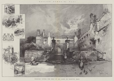Hoghton Tower, setet til Sir James de Hoghton, Baronet av Herbert Railton