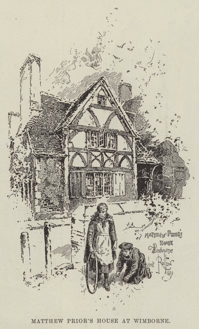 Matthew Priors hus i Wimborne av Herbert Railton
