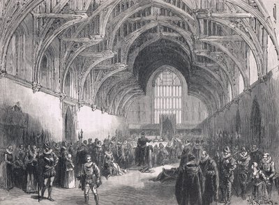 Statsrettssak i Westminster Hall på tiden til Elizabeth I av Herbert Railton