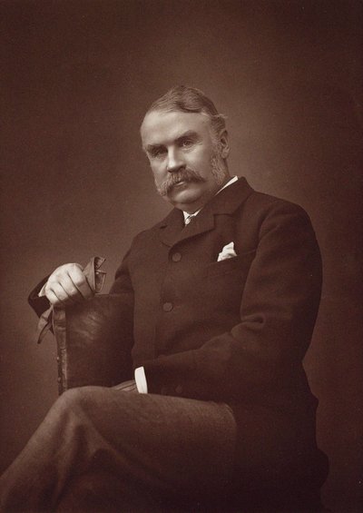 Portrett av Sir William Schwenck Gilbert 1836-1911. av Herbert Rose Barraud